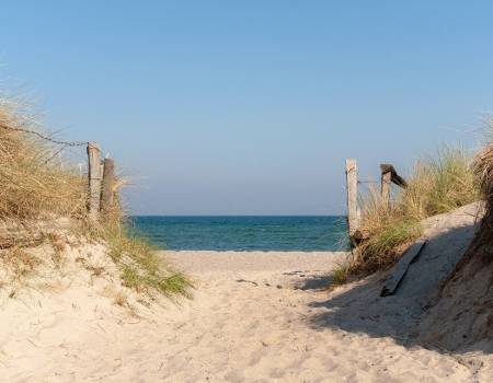 Entry way to a beach on Oak Island
