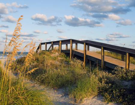 wooden walkway to beach
