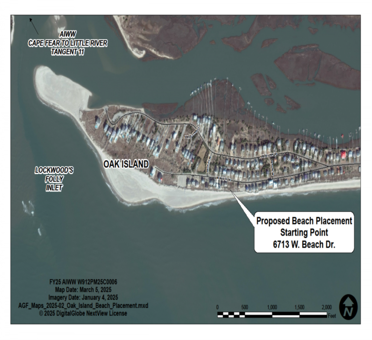 map of beach renourishment
