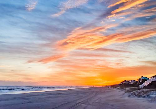 north carolina beach at sunset