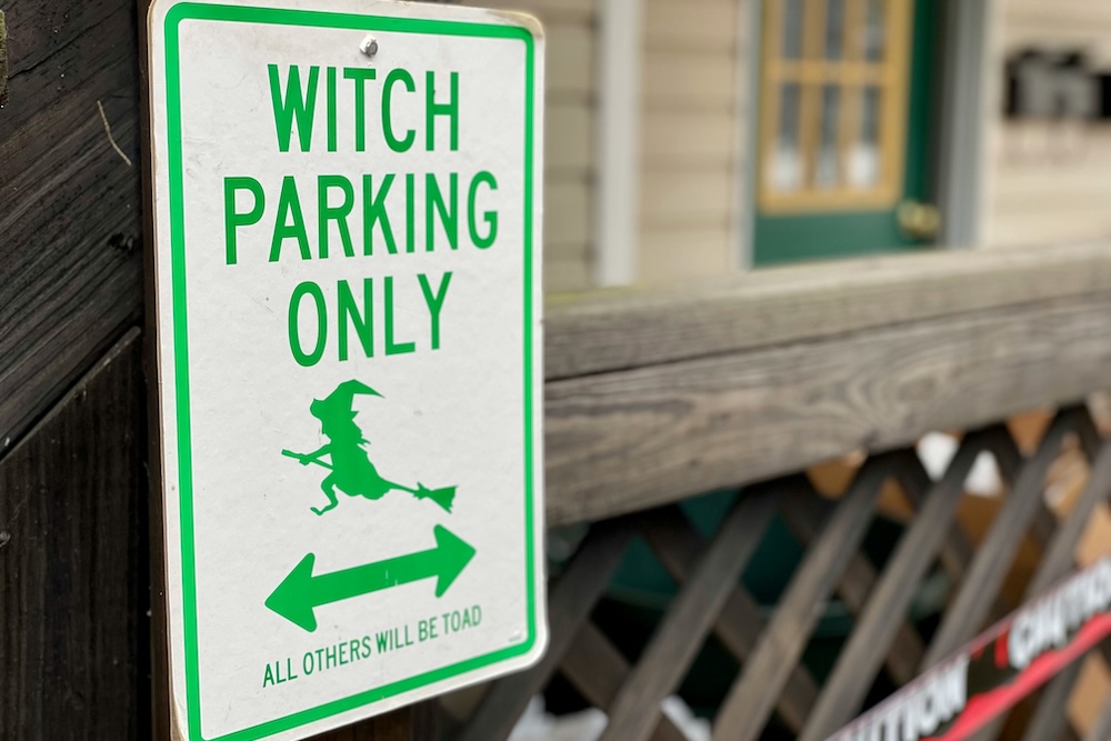 Witch Parking Sign 